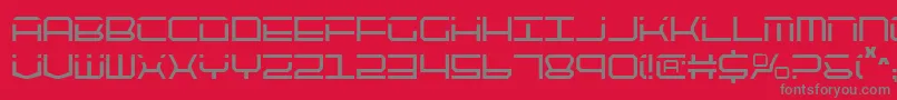 QuicktechCondensed Font – Gray Fonts on Red Background