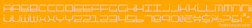 QuicktechCondensed-Schriftart – Rosa Schriften auf orangefarbenem Hintergrund