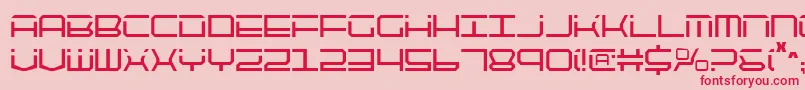 QuicktechCondensed Font – Red Fonts on Pink Background