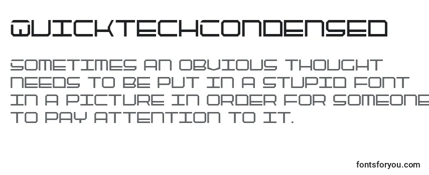 Reseña de la fuente QuicktechCondensed
