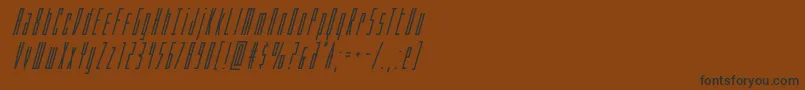 フォントPhantaconboldsuperital – 黒い文字が茶色の背景にあります