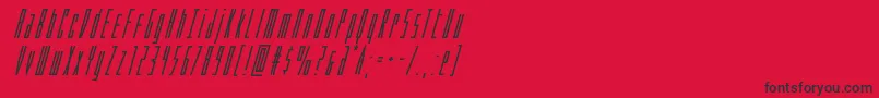 フォントPhantaconboldsuperital – 赤い背景に黒い文字