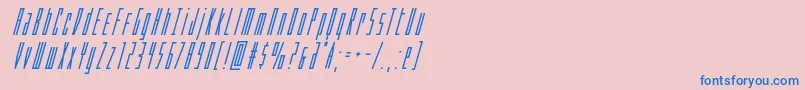 Phantaconboldsuperital Font – Blue Fonts on Pink Background