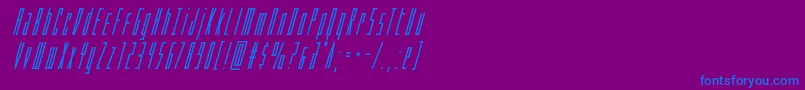 Phantaconboldsuperital Font – Blue Fonts on Purple Background