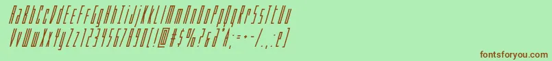 Phantaconboldsuperital Font – Brown Fonts on Green Background