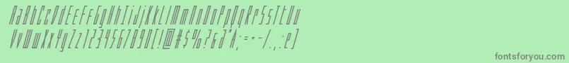 Phantaconboldsuperital-Schriftart – Graue Schriften auf grünem Hintergrund