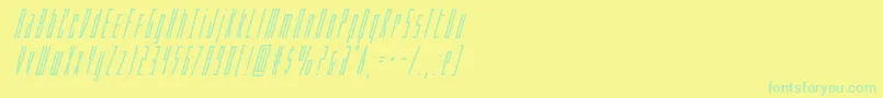fuente Phantaconboldsuperital – Fuentes Verdes Sobre Fondo Amarillo