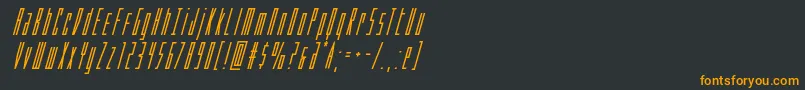フォントPhantaconboldsuperital – 黒い背景にオレンジの文字