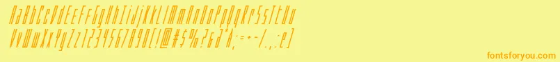 Шрифт Phantaconboldsuperital – оранжевые шрифты на жёлтом фоне