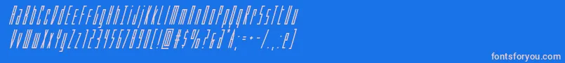 Phantaconboldsuperital Font – Pink Fonts on Blue Background