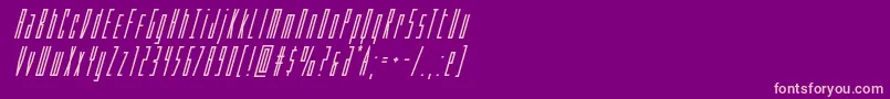 Phantaconboldsuperital Font – Pink Fonts on Purple Background