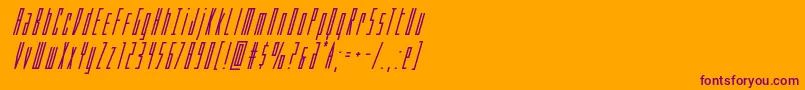 Phantaconboldsuperital Font – Purple Fonts on Orange Background