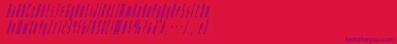 フォントPhantaconboldsuperital – 赤い背景に紫のフォント