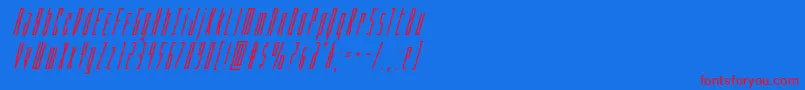Phantaconboldsuperital-fontti – punaiset fontit sinisellä taustalla