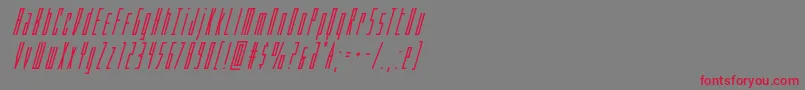 Шрифт Phantaconboldsuperital – красные шрифты на сером фоне