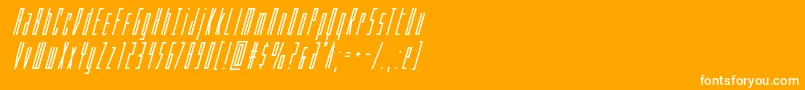Phantaconboldsuperital-fontti – valkoiset fontit oranssilla taustalla