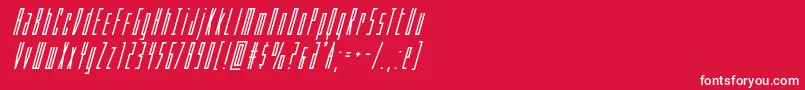 フォントPhantaconboldsuperital – 赤い背景に白い文字