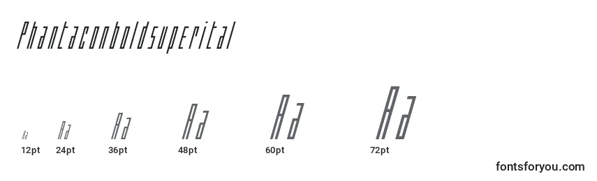 Phantaconboldsuperital Font Sizes