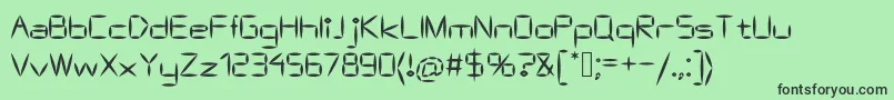 AsBascalc Font – Black Fonts on Green Background
