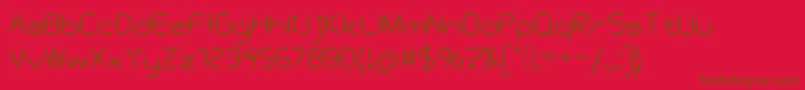 フォントAsBascalc – 赤い背景に茶色の文字