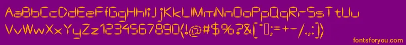 AsBascalc Font – Orange Fonts on Purple Background