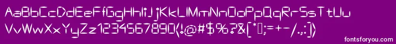 AsBascalc-Schriftart – Weiße Schriften auf violettem Hintergrund