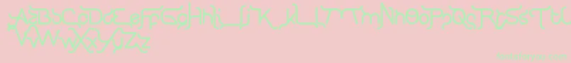 KingOfTypographyAndFont Font – Green Fonts on Pink Background