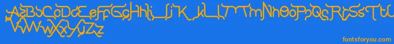 KingOfTypographyAndFont Font – Orange Fonts on Blue Background
