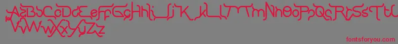 フォントKingOfTypographyAndFont – 赤い文字の灰色の背景