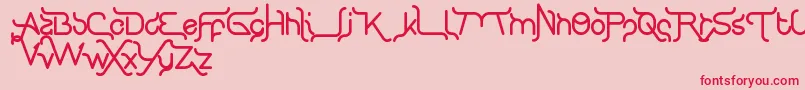 Police KingOfTypographyAndFont – polices rouges sur fond rose