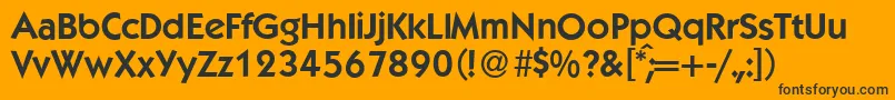 K792GeometricalDemiRegular Font – Black Fonts on Orange Background