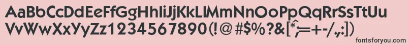 K792GeometricalDemiRegular Font – Black Fonts on Pink Background