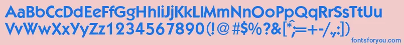K792GeometricalDemiRegular Font – Blue Fonts on Pink Background