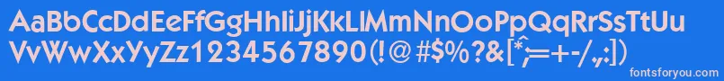 K792GeometricalDemiRegular Font – Pink Fonts on Blue Background