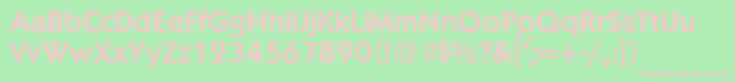 K792GeometricalDemiRegular Font – Pink Fonts on Green Background