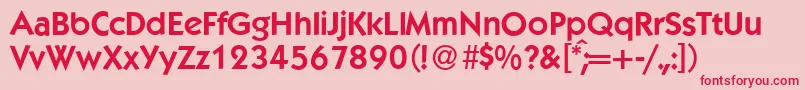 K792GeometricalDemiRegular Font – Red Fonts on Pink Background