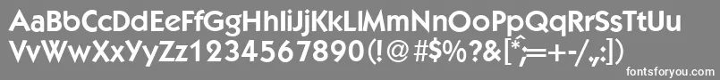 K792GeometricalDemiRegular Font – White Fonts on Gray Background