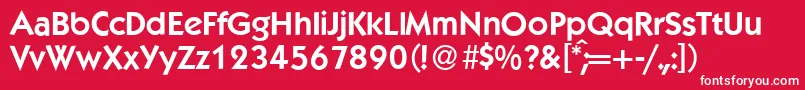 K792GeometricalDemiRegular Font – White Fonts on Red Background
