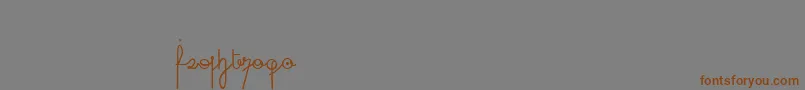 96CursiveDigits-Schriftart – Braune Schriften auf grauem Hintergrund