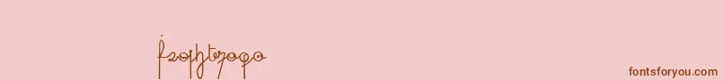 96CursiveDigits-Schriftart – Braune Schriften auf rosa Hintergrund