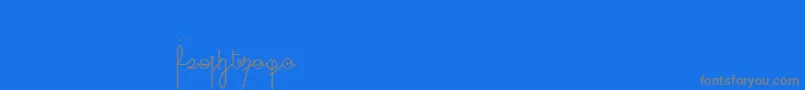 fuente 96CursiveDigits – Fuentes Grises Sobre Fondo Azul