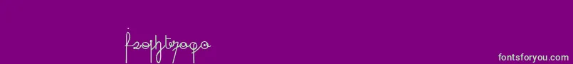 Fonte 96CursiveDigits – fontes verdes em um fundo violeta