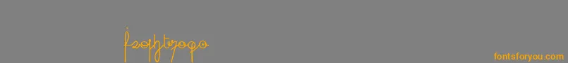 96CursiveDigits-Schriftart – Orangefarbene Schriften auf grauem Hintergrund