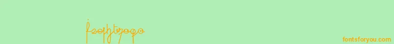 Police 96CursiveDigits – polices orange sur fond vert