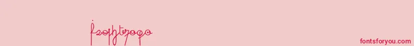 96CursiveDigits Font – Red Fonts on Pink Background