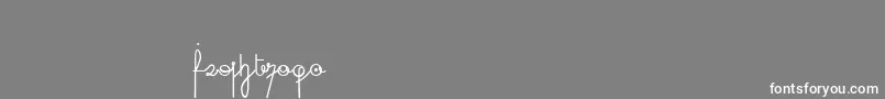 Fonte 96CursiveDigits – fontes brancas em um fundo cinza