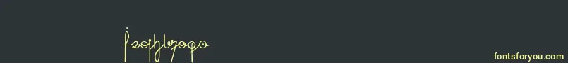 96CursiveDigits Font – Yellow Fonts on Black Background