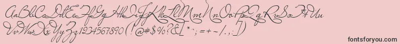 Marianna Font – Black Fonts on Pink Background