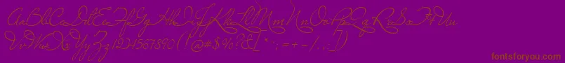 Шрифт Marianna – коричневые шрифты на фиолетовом фоне