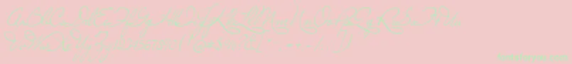 Marianna Font – Green Fonts on Pink Background
